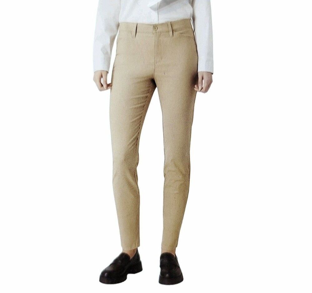 Chaps EST 1978 Women's Size 16 Straight Leg Pant Trousers Stretch Cotton Khaki